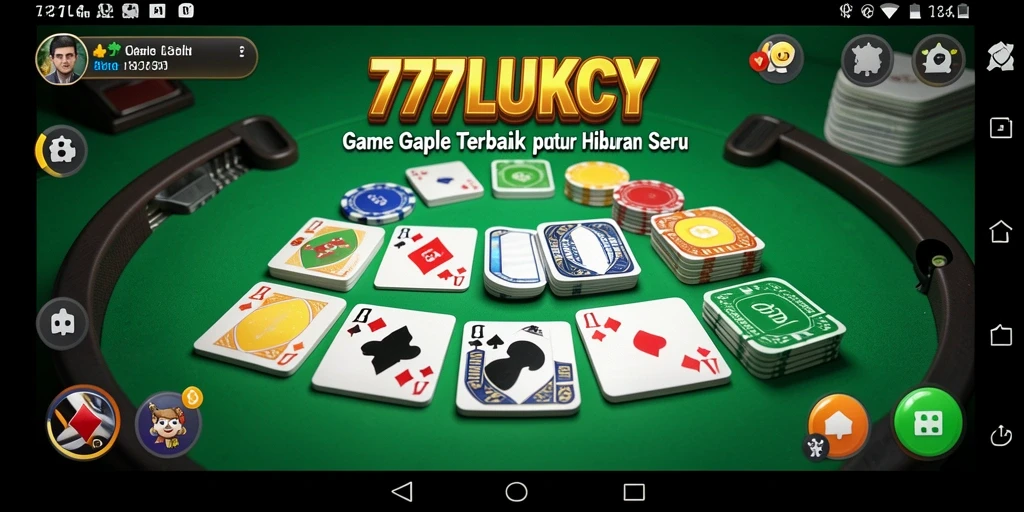 Screenshot gameplay Gaple di 777LUKCY yang seru dan kompetitif.