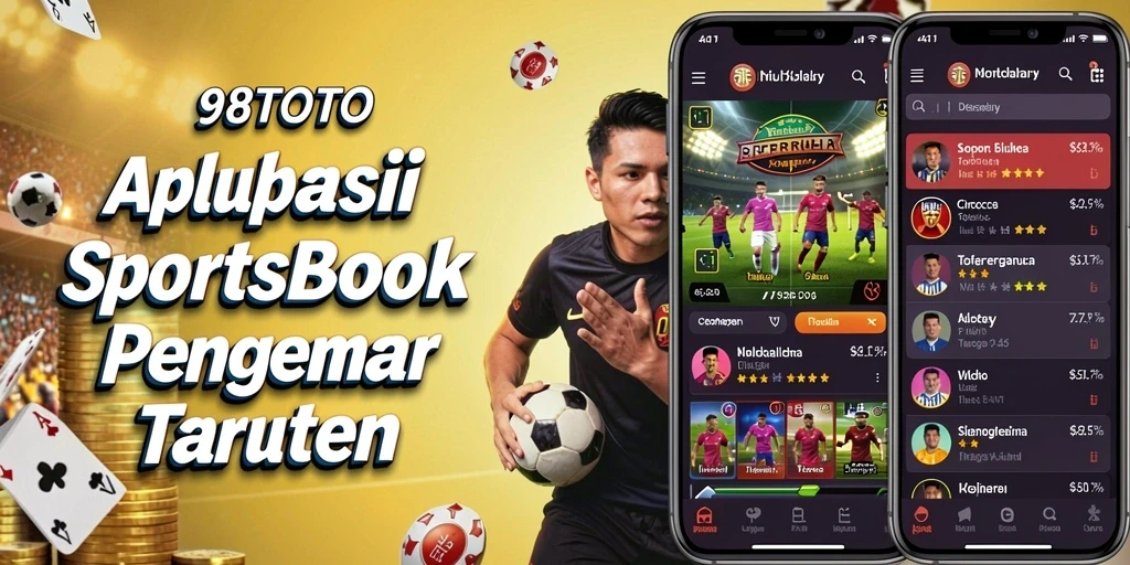 Tampilan antarmuka menarik dari gameplay 98TOTO di aplikasi Sportsbook.