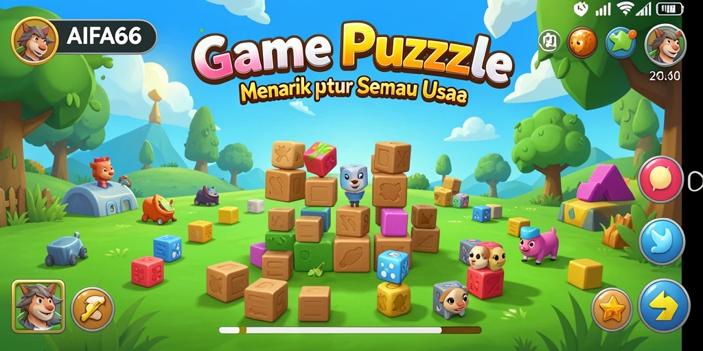 Screenshot gameplay AIFA66 menunjukkan tantangan seru dalam permainan Puzzle.