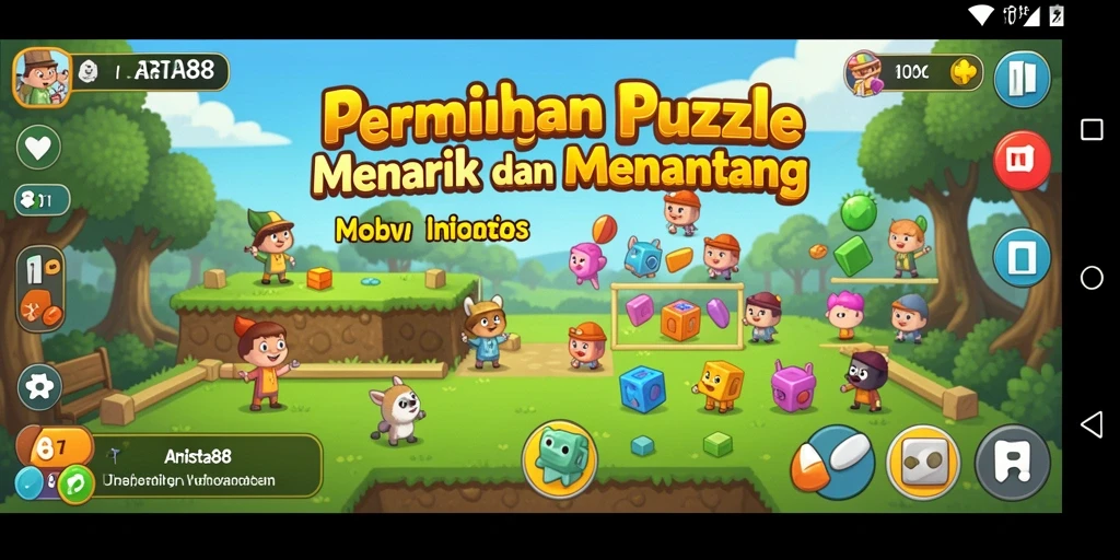 Tangkapan layar gameplay ARISTA88 menampilkan berbagai teka-teki yang menantang.