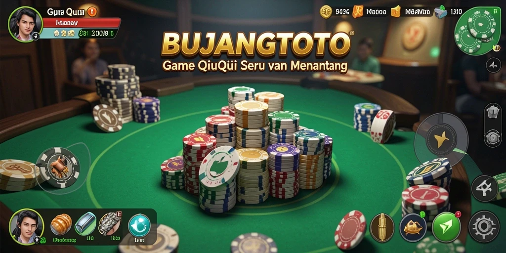 Tampilan utama gameplay QiuQiu yang seru di BUJANGTOTO.