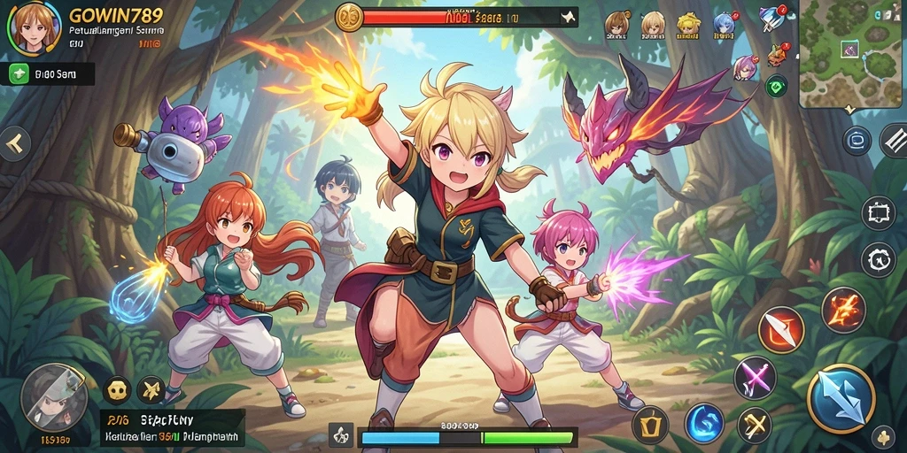 Screenshot menampilkan aksi seru gameplay dalam GOWIN789.