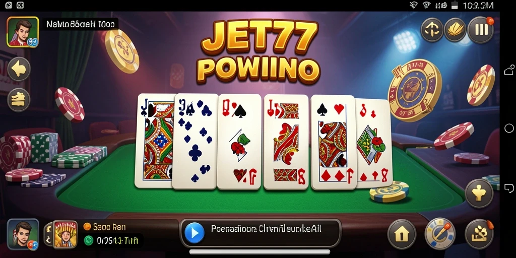 Screenshot JET77 menampilkan gameplay Domino yang seru dan interaktif.