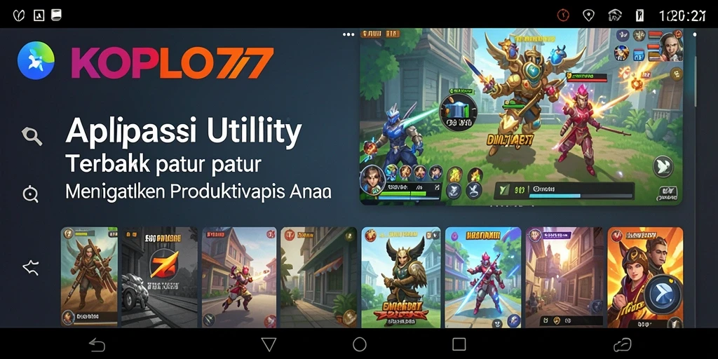 Tampilan antarmuka modern dan intuitif dari KOPLO77 yang memudahkan pengguna.