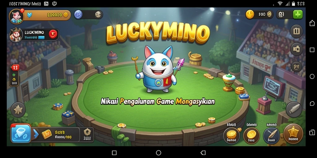 Tampilan gameplay LUCKYMINO yang sederhana dan menenangkan.
