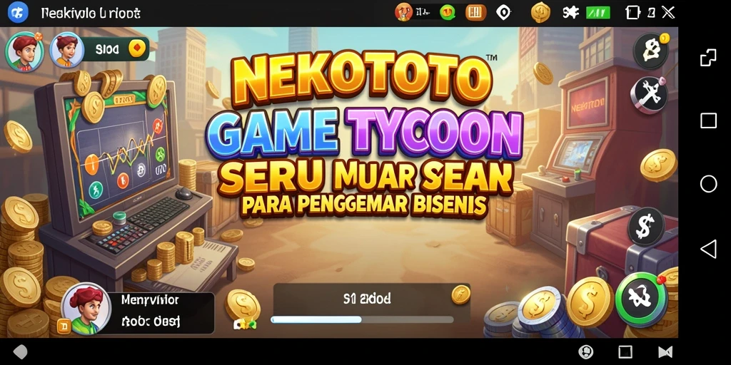 Screenshot utama NEKOTOTO menampilkan permainan Tycoon menarik.