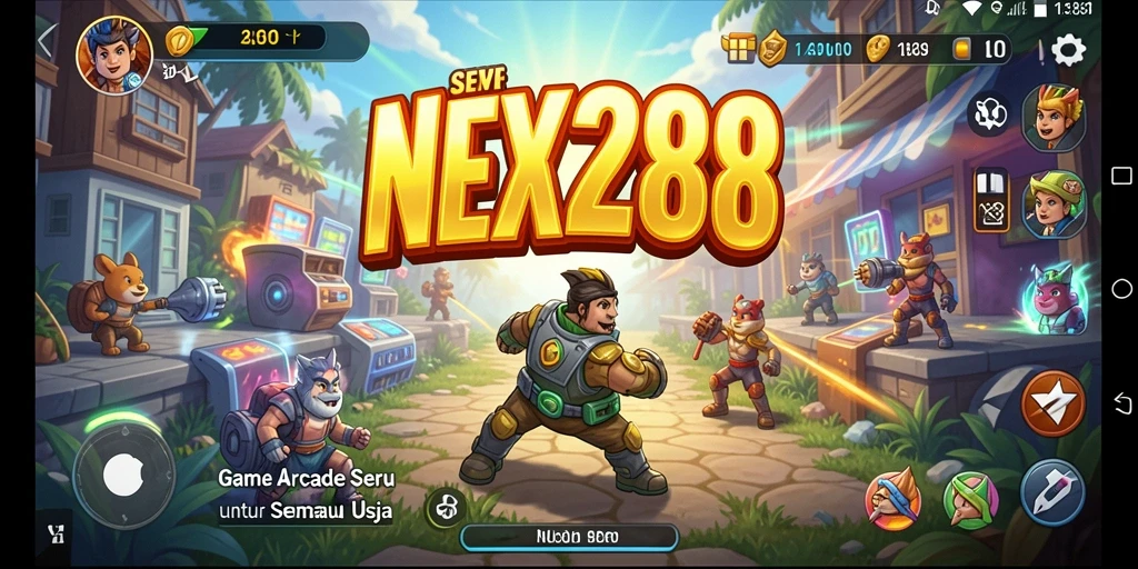 Tampilan permainan seru di NEX288, penuh aksi dan tantangan.