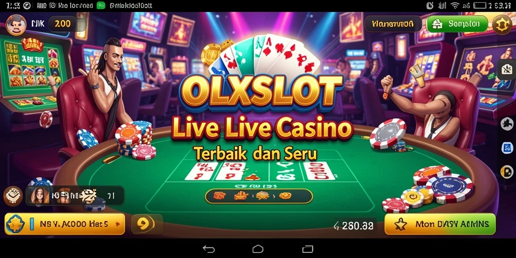 Tampilan gameplay Live Casino yang mendebarkan di OLXSLOT.