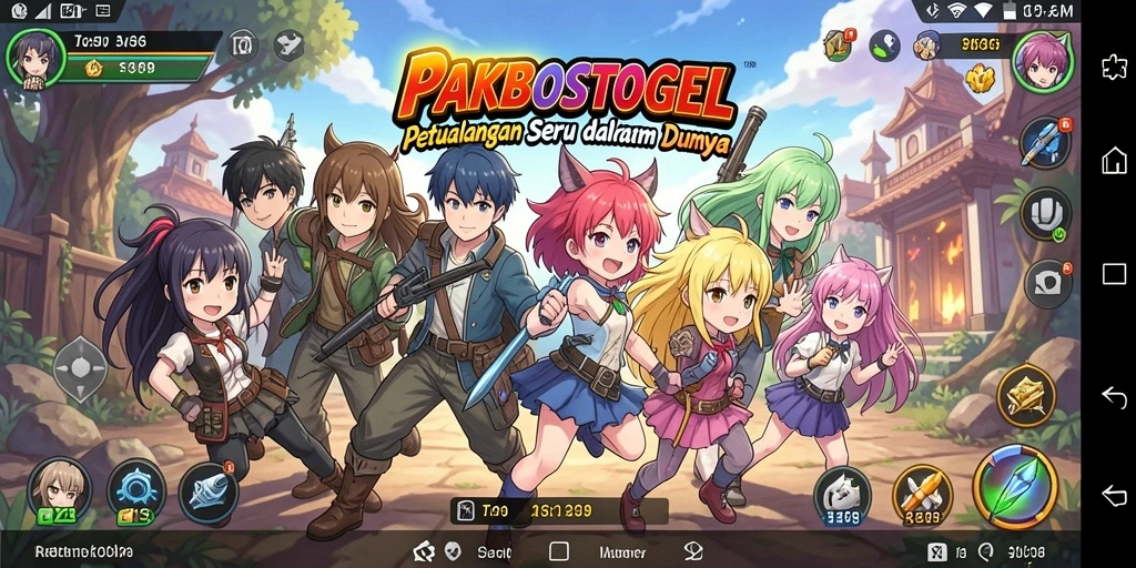 Gameplay seru PAKBOSTOGEL dengan karakter anime ikonik.