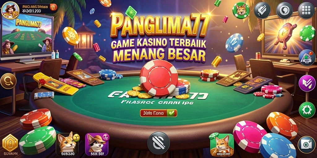 Screenshot utama PANGLIMA77 menampilkan gameplay kasino yang mendebarkan.