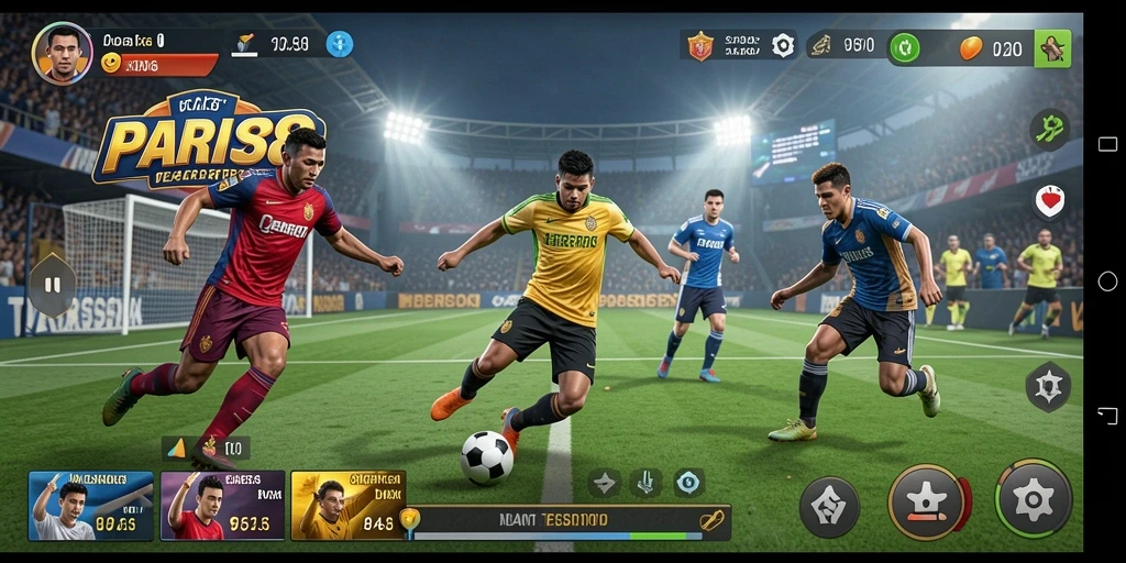 Tampilan gameplay PARIS88 dengan aksi olahraga yang mendebarkan.
