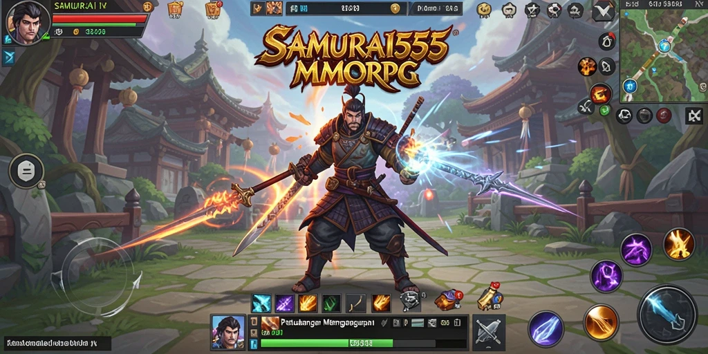 Gameplay SAMURAI555 yang epik dan mendalam dalam alam semesta MMORPG.